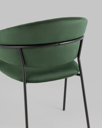 Стул Бруно велюр зелёный