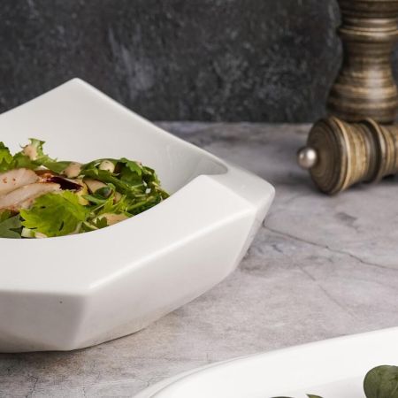 Салатник  725 мл d 25 см h9/7 см Nut Shell белый фарфор P.L. Proff Cuisine [2]