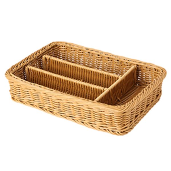 Контейнер для столовых приборов 4 отд., ротанг, P.L. Proff Cuisine