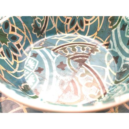 Тарелка с бортом 20,4*4,3 см Damask Blue пластик меламин P.L. Proff Cuisine