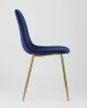 Стул Валенсия велюр синий золотые ножки