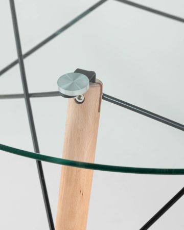 Стол Eames DSW D80 стеклянный