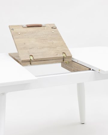 Стол обеденный Чикаго раскладной 120-160*90 белый