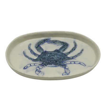 Блюдо овальное 29*18 см h2,5 см Crab Northern Blue Gray Frutti di Mare P.L. [1]