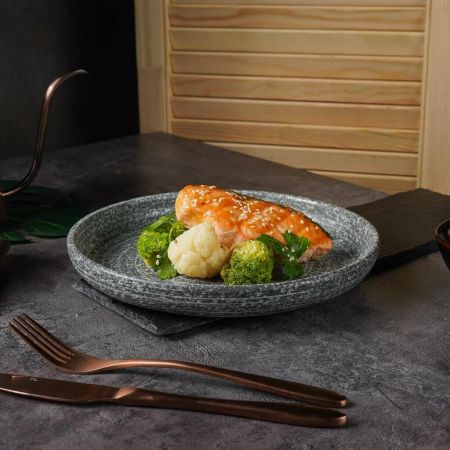 Тарелка с бортом d 23,3 см h3,1 см глазурь Glossy Stone Untouched Taiga P.L. Proff Cuisine [1]