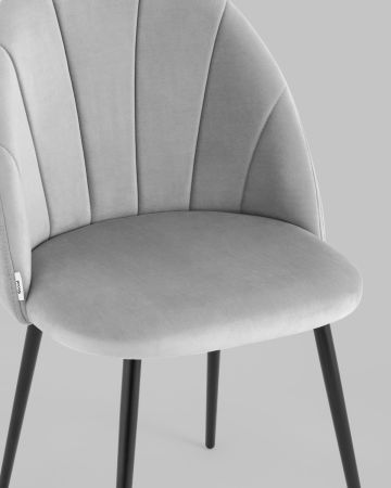 Стул Логан велюр светло-серый