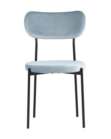 Стул Барбара велюр серо-голубой