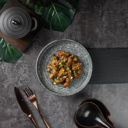 Тарелка с бортом 18,6 см h2,6 см глазурь Glossy Stone Untouched Taiga P.L. Proff Cuisine [1]