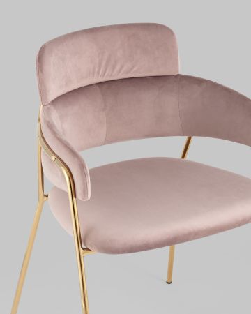 Стул Полин велюр розовый
