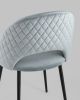 Стул Меган NEW велюр с ромбами серый