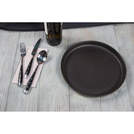 Тарелка с бортом d 27 см h2,8 см Smooth Black Raw Stellar P.L. Proff Cuisine [3]