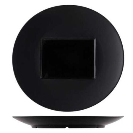 Тарелка 29*28 см овальная с прямоуг. центром 15*11 см Black фарфор P.L. Proff Cuisine [1]