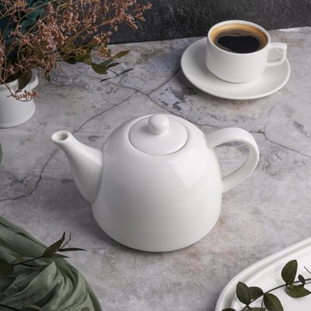 Чайник 1200 мл d 14 см h13,5 см белый фарфор P.L. Proff Cuisine [1]