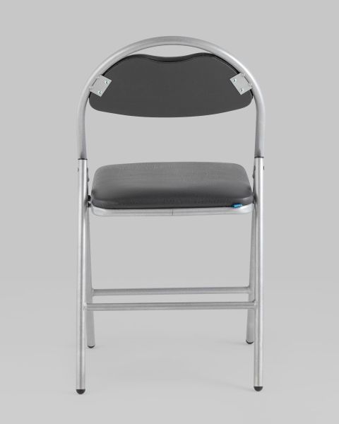 Стул складной Hagen экокожа серый каркас металлик