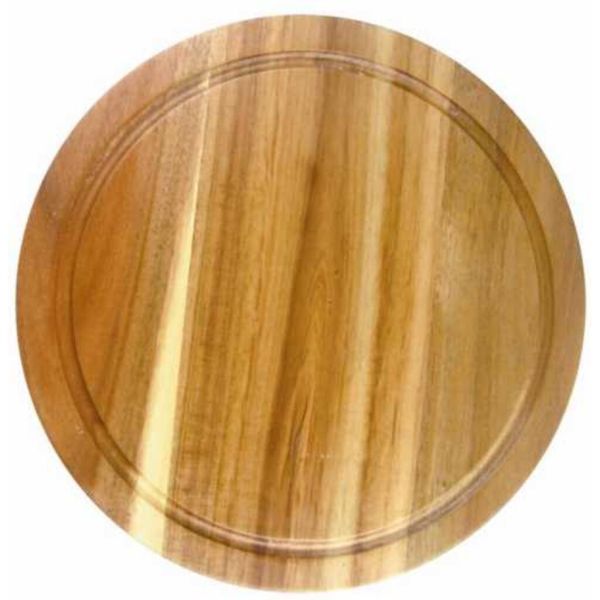 Доска для подачи 28*2 см круглая с выемкой, акация, P.L. Proff Cuisine