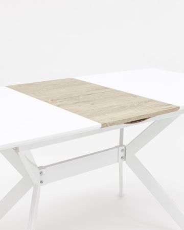 Стол обеденный Орландо раскладной 120-160*80 белый