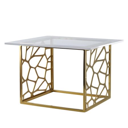 Подставка фуршетная стойка 35*35 см h30 см + блюдо 45*45 см акрил Gold P.L.