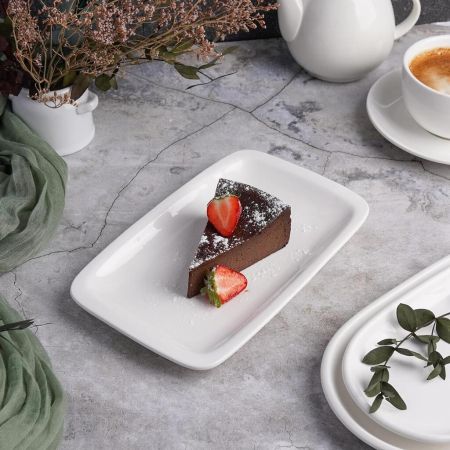 Блюдо прямоугольное 24*15 см h2,2 см белое фарфор P.L. Proff Cuisine [8]