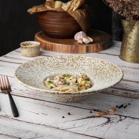 Тарелка глубокая 250 мл d 26,5 см h6,5 см для пасты/супа Brown Spider Silk P.L. Proff Cuisine [2]