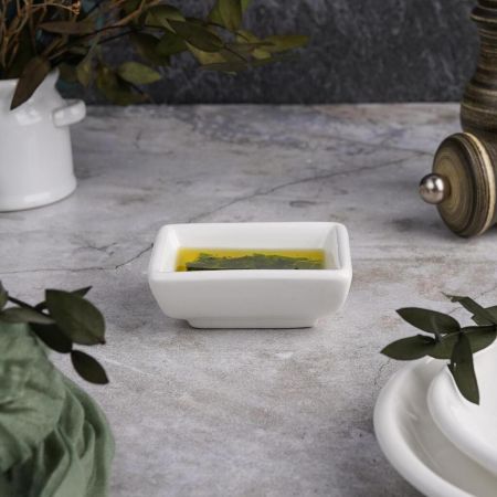 Соусник  40 мл 7,5*5,8 см h2,7 см прямоуг. белый фарфор P.L. Proff Cuisine [6]