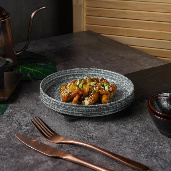 Тарелка с бортом 18,6 см h2,6 см глазурь Glossy Stone Untouched Taiga P.L. Proff Cuisine [1]