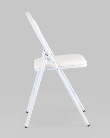 Стул складной Hagen экокожа белый каркас белый