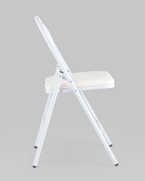 Стул складной Hagen экокожа белый каркас белый