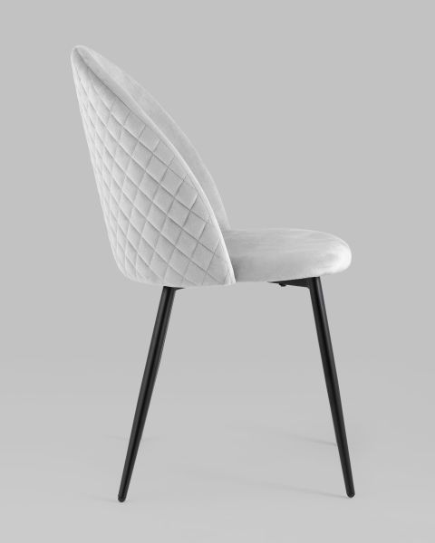 Стул Lilly велюр серебристый