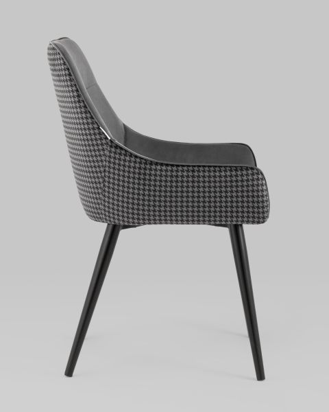 Стул Джоан велюр серый гусиная лапка