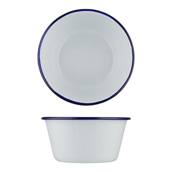 Салатник 1250 мл d 17,5 см h8 см Blue Rim эмалированая сталь SUNNEX [1]