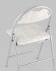 Стул складной Hagen экокожа белый мрамор каркас металлик
