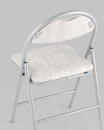 Стул складной Hagen экокожа белый мрамор каркас металлик