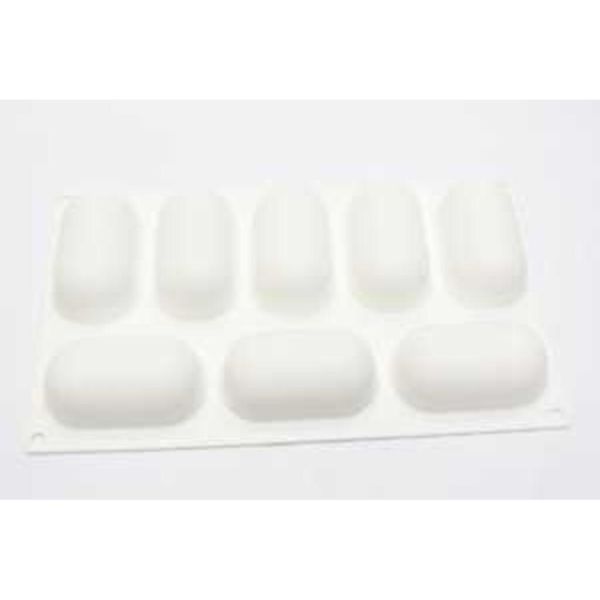 Форма кондитерская "Овал" 8 ячеек 50*87*30 мм силикон P.L.