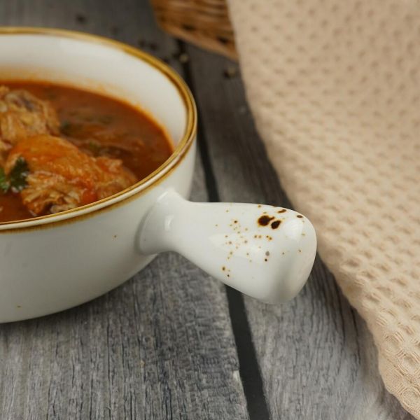 Блюдо круглое d 15 см h5 см 500 мл с ручкой Elegance Sun P.L. Proff Cuisine [4]