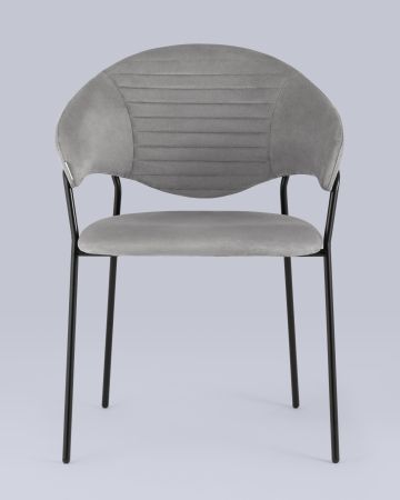 Стул Алексис искусственная замша серый