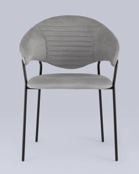 Стул Алексис искусственная замша серый