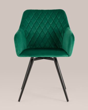 Стул вращающийся Дастин велюр зеленый