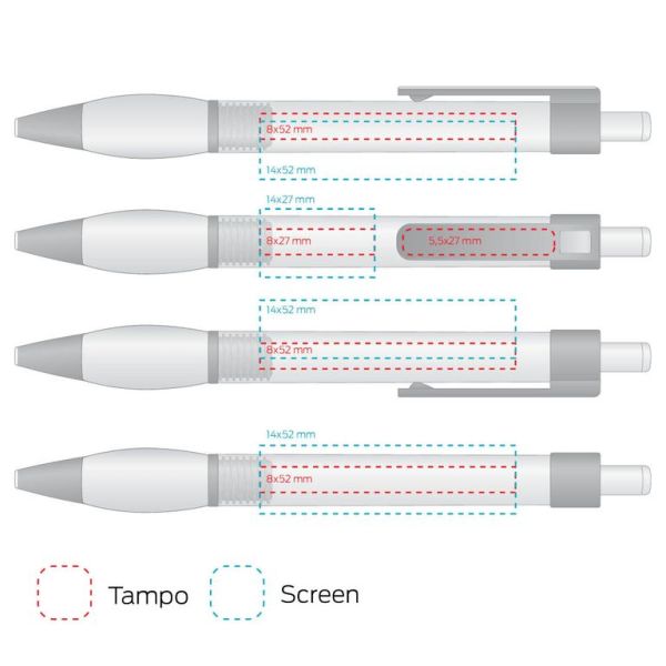 Ручка Phoenix шариковая красная, пластик