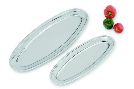 Блюдо овальное нерж. 60*24 см. для рыбы MGsteel /1/10/