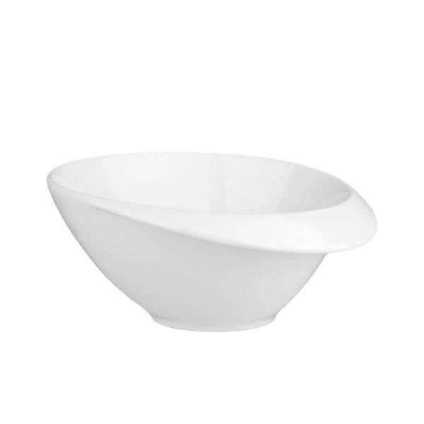 Салатник  350 мл 15*13,5 см h7 см емкость для закусок Oyster белый фарфор P.L. [8]