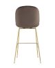 Стул барный Beetle со спинкой коричневый