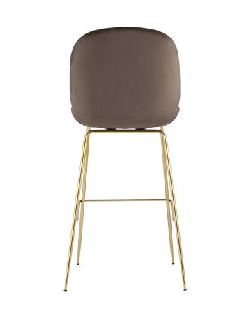 Стул барный Beetle со спинкой коричневый
