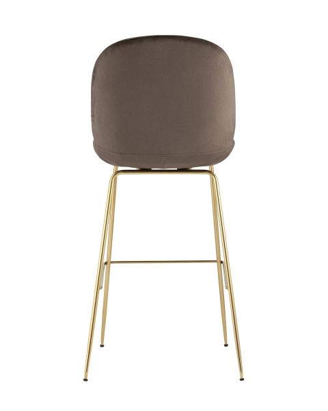 Стул барный Beetle со спинкой коричневый