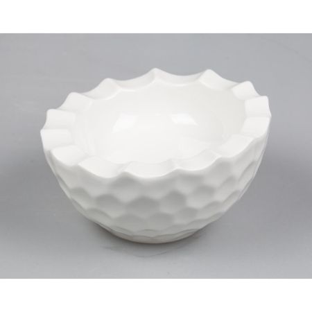 Салатник 150 мл d 15 см h8,5/7 см Crush Honeycombs белый фарфор P.L. Proff Cuisine [3]