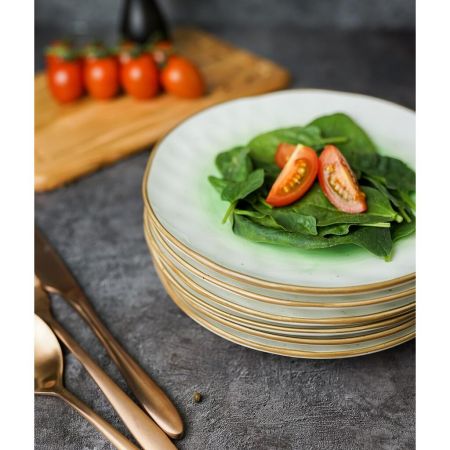 Тарелка d 21 см зеленая фарфор "The Sun Eco" P.L. Proff Cuisine [6]