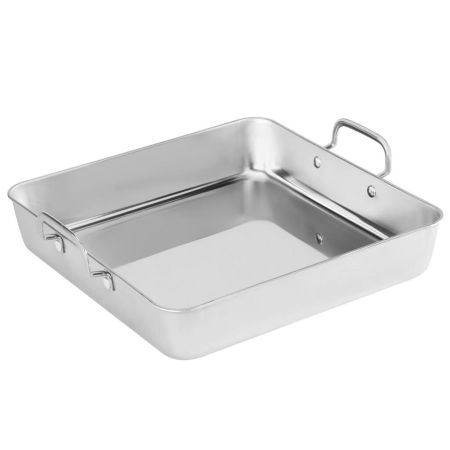 Сковорода для подачи 21*21 см h5 см 1900 мл квадратная нерж. 2 ручки P.L. Proff Cuisine