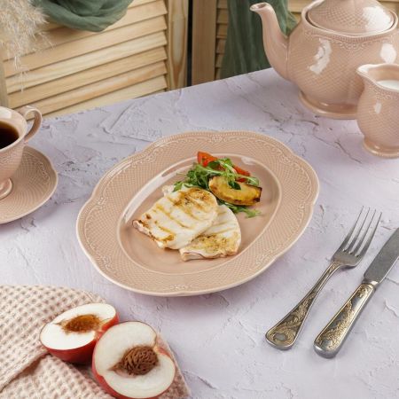 Блюдо овальное 30,3*22,7 см h3 см Aristocrat Peach Tea Noble [1]