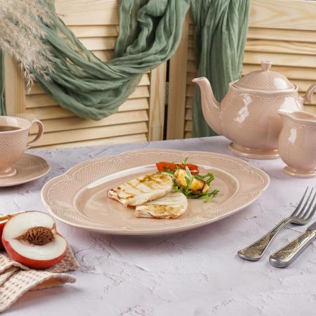 Блюдо овальное 36,5*27,2 см h2,8 см Aristocrat Peach Tea Noble [1]