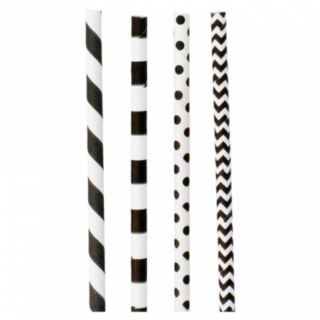 Трубочки бумажные коктейльные "Полоски-горошек" 0,6*20 см, 200 шт, Garcia de PouИспания