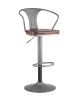 Стул барный TOLIX ARMS SOFT серебристый